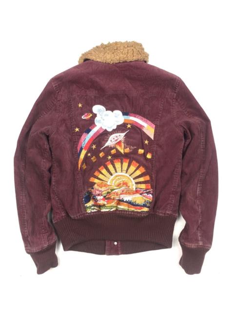 Hysteric Glamour Hysteric Glamour Embroidery Sherpa trucker jacket
