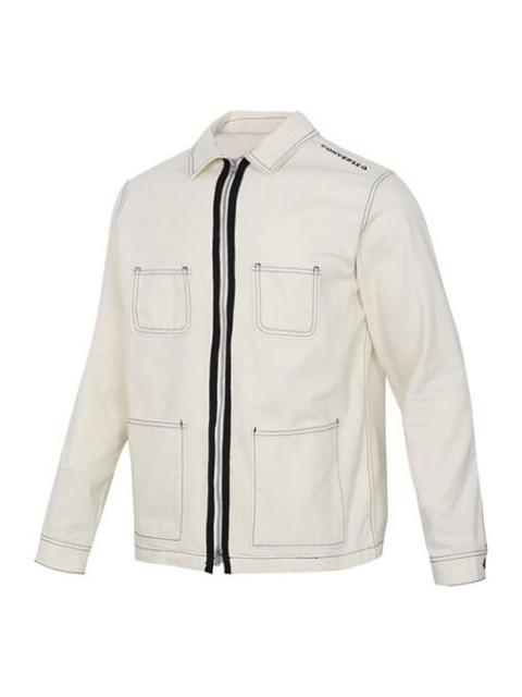 Converse Converse Pocket Woven Long Sleeves Jacket 'White' 10020896-A04