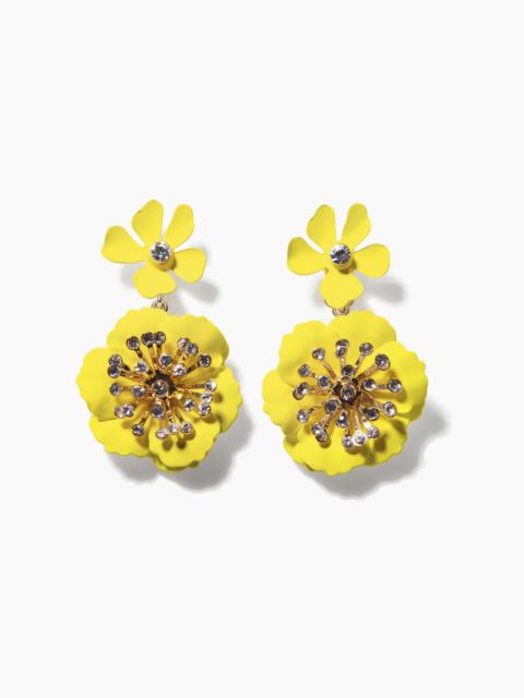 CAROLINA HERRERA Floral Dangle Earrings