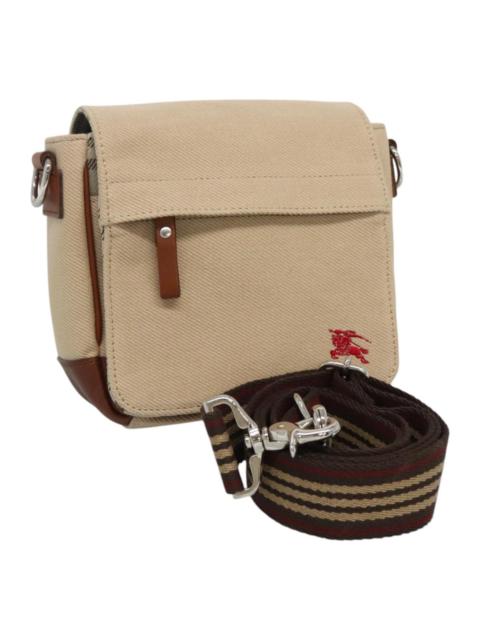 Burberry Burberry Nova Check Blue Label Shoulder Bag Canvas Beige Brown