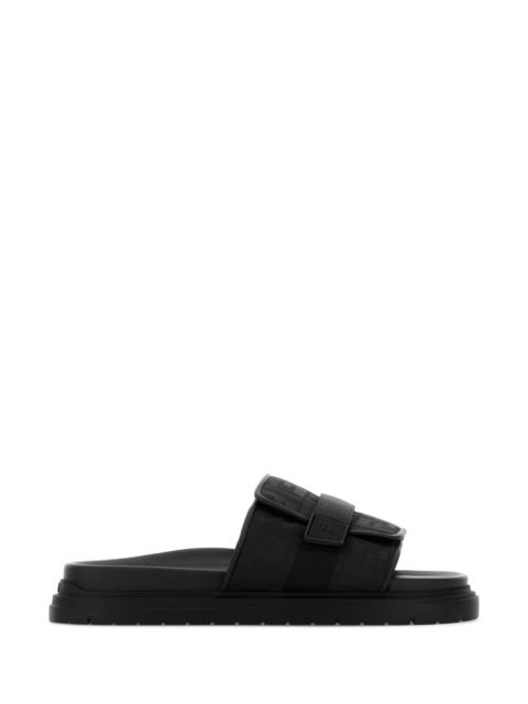 FENDI Fendi Men Black Fabric Chunky Slippers