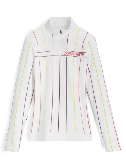 SPYDER Womens Vivid Half Zip T-Neck  - Stripe