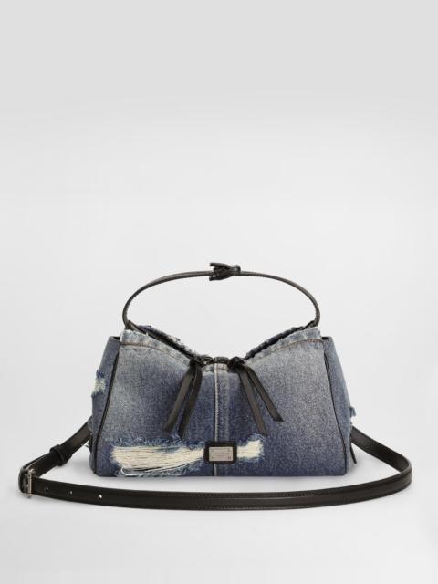 Dolce & Gabbana Vittoria denim patchwork shoulder bag