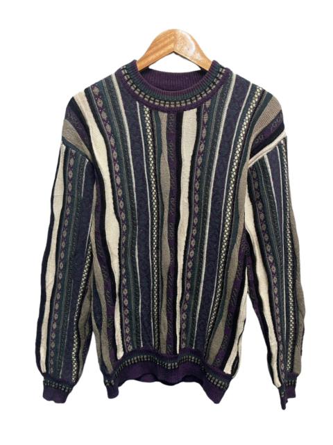 Other Designers Vintage Grosbec Coogi Style 3D Knit Sweater 90s Earth Tone