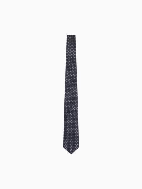 GIORGIO ARMANI PURE SILK POLKA-DOT JACQUARD TIE