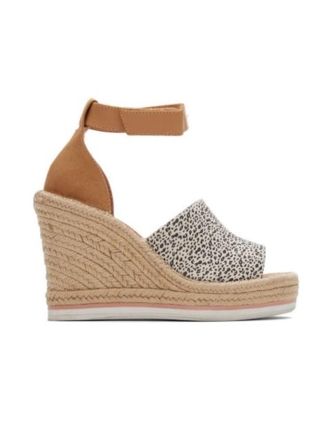 Other Designers Toms - New! Tom’s Marisol Natural Leopard Wedge Heel Sandals Sz‎ 6