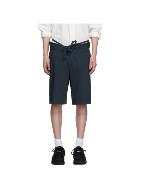 OTTOLINGER Navy Double Fold Suit Shorts