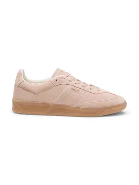 BOSS RUBBER-SOLE TRAINERS IN SUEDE