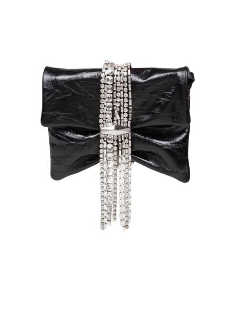 JIMMY CHOO Jimmy Choo Zandra Clutch Bag In Black Metallic Leather