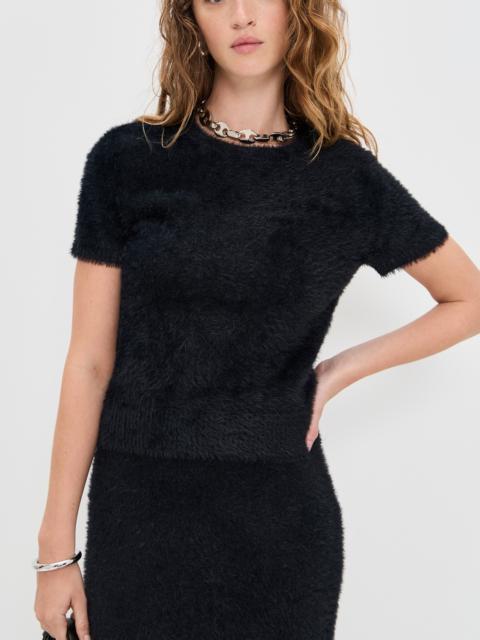 Helmut Lang Crop Eyelash Tee