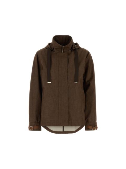 Herno HERNO Brown Linen Blend Jacket New & Authentic (Women's size