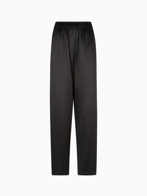 GIORGIO ARMANI STRAIGHT-CUT TROUSERS IN TUSSAH SILK SATIN