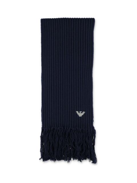 EMPORIO ARMANI Emporio Armani Ribbed Wool Scarf