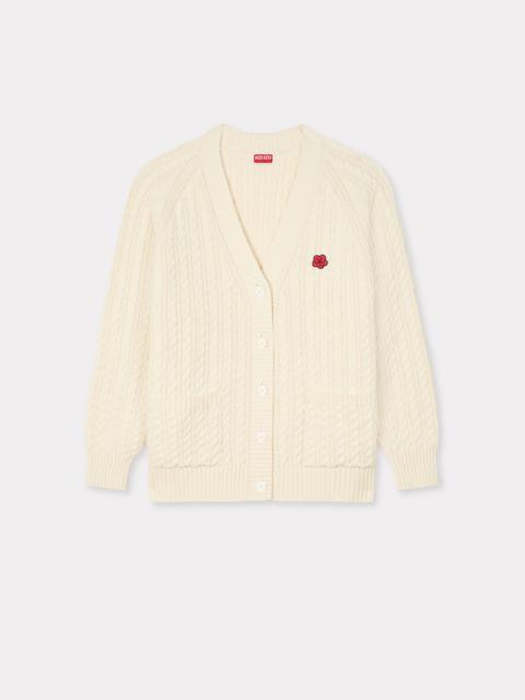 KENZO 'Boke Flower' loose knit cardigan in cotton and wool