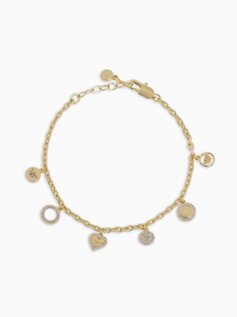 EMPORIO ARMANI GOLD-TONE BRASS STATION BRACELET