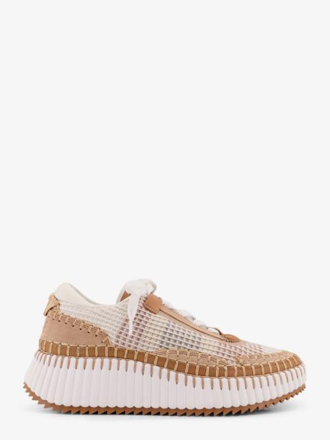 Chloé Chloe' Mesh Nama Low-Top Sneakers With Suede Inserts