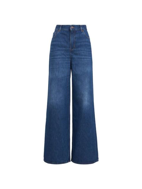 Chloé CHLOE High Waist Flared Blue Denim Jeans New & Authentic (Wo