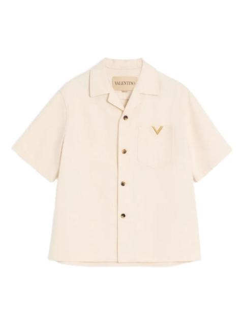Valentino `VGold` Denim Short Sleeve Shirt