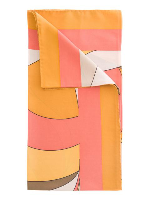 SAINT LAURENT Saint Laurent Women Graphic Print Foulard In Multicolored Silk Woman