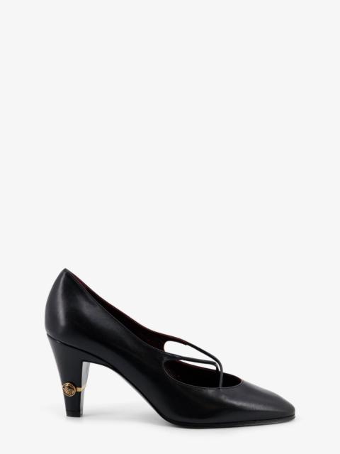 VERSACE Versace Criss-Cross Medallion Leather Pumps Black