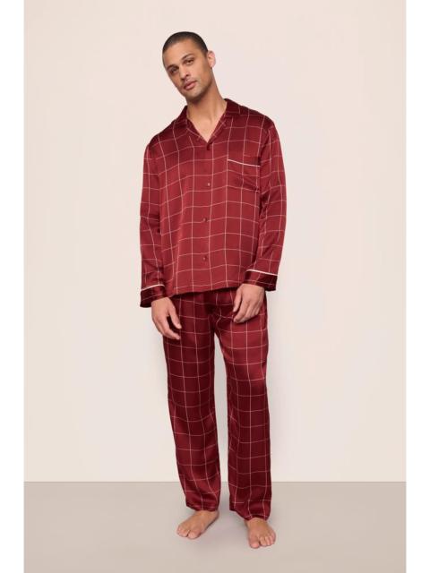 eberjey Eberjey x  Lily Aldridge - Charles Washable Silk Printed Long PJ Set