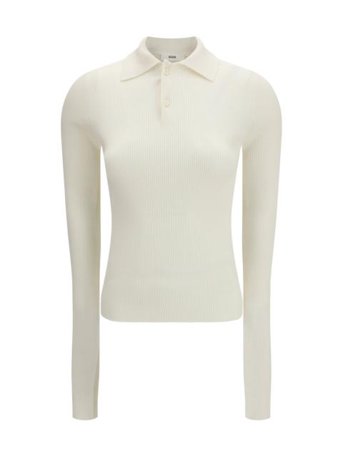 RIER Rier Long-Sleeve Silk Polo White Women