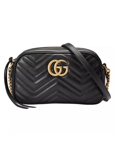 GUCCI Gucci GG Marmont Small Black Leather Shoulder Bag New