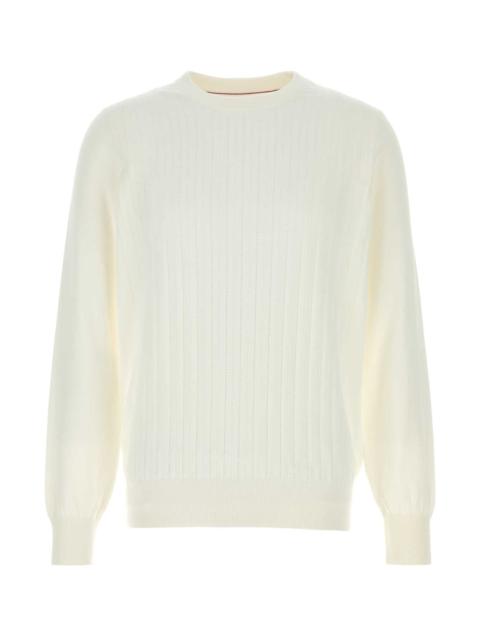 Brunello Cucinelli Brunello Cucinelli Men White Cotton Sweater