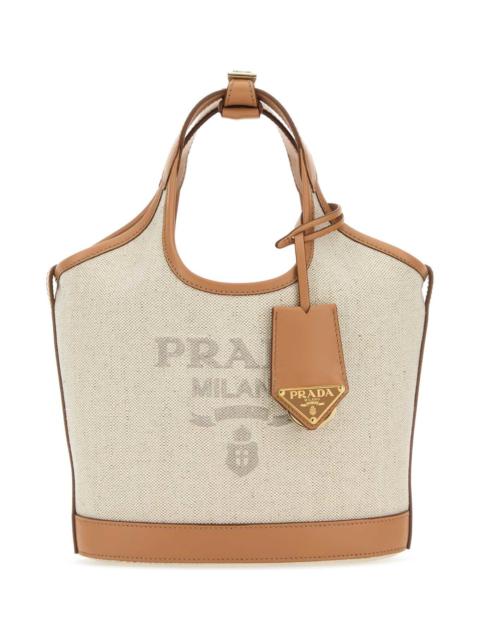 Prada Sand Canvas Handbag