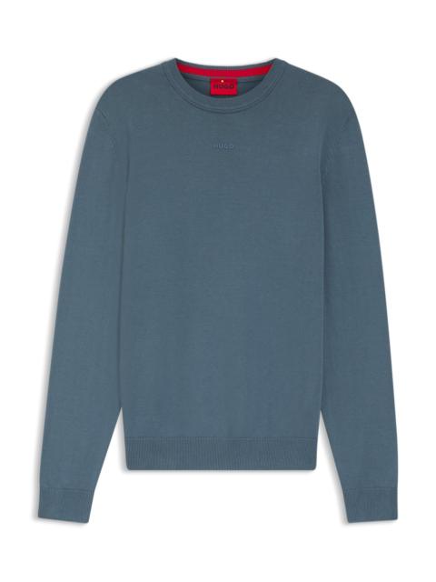 HUGO LOGO-DETAIL SWEATER IN COTTON