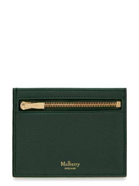 Mulberry Zipped Leather Card Case in  Green
