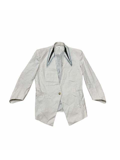 Helmut Lang Suit Jacket Leather Trime Design Style Fashion