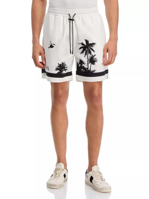RTA Regular Fit Graphic Print Logo Shorts