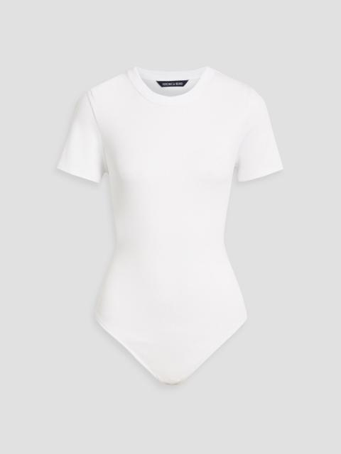 VERONICA BEARD Pruit ribbed Pima cotton-blend bodysuit