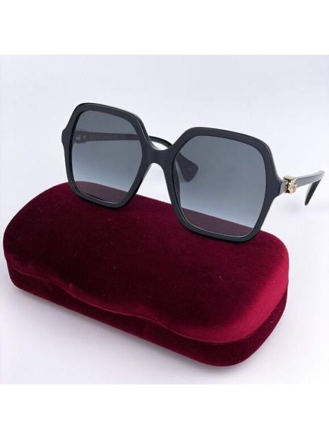 GUCCI NEW GUCCI GG1072S 001 Black Gray Gradient Square Women Sunglasses