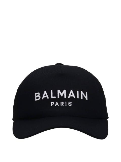 Balmain Balmain Logo Embossed Cotton Cap