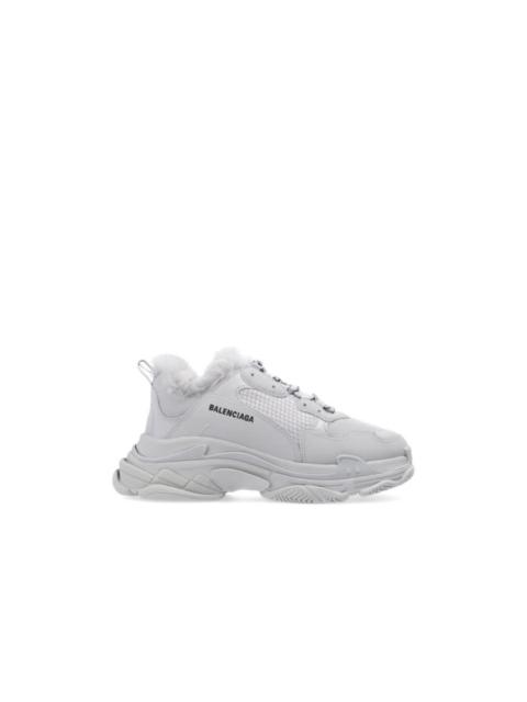 BALENCIAGA Balenciaga Triple S Fur Sneakers