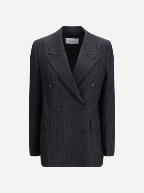 FERRAGAMO Double-breasted pinstripe Blazer