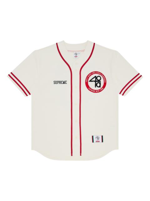 Supreme Supreme x 40 Acres Twill Baseball Jersey 'Natural'