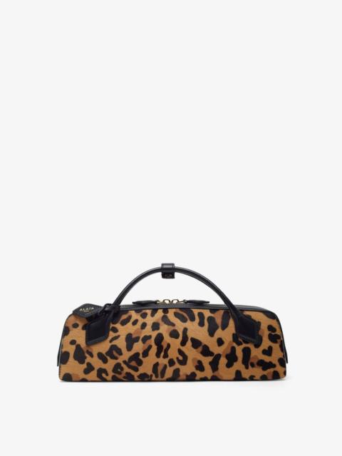 Alaïa Le Teckel leopard brown clutch