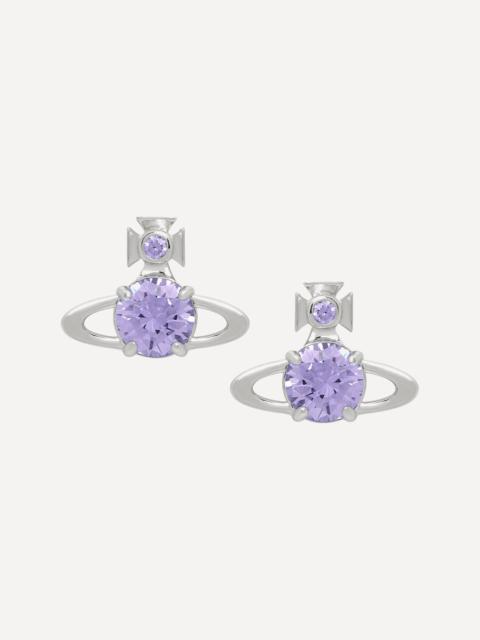 Vivienne Westwood Platinum-Tone Reina Large Stud Earrings