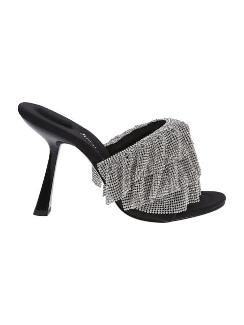 Alexander Wang Nala 105 Crystal Ruffle Sandals