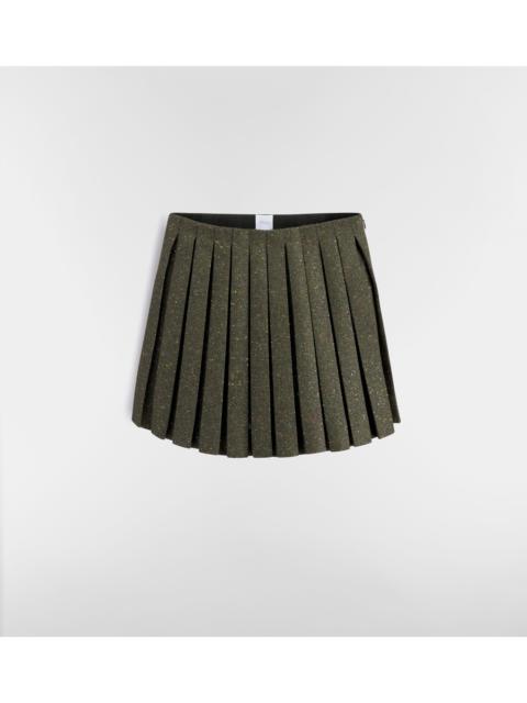 Dior Dior Wool and Silk Pleated Skirt Green