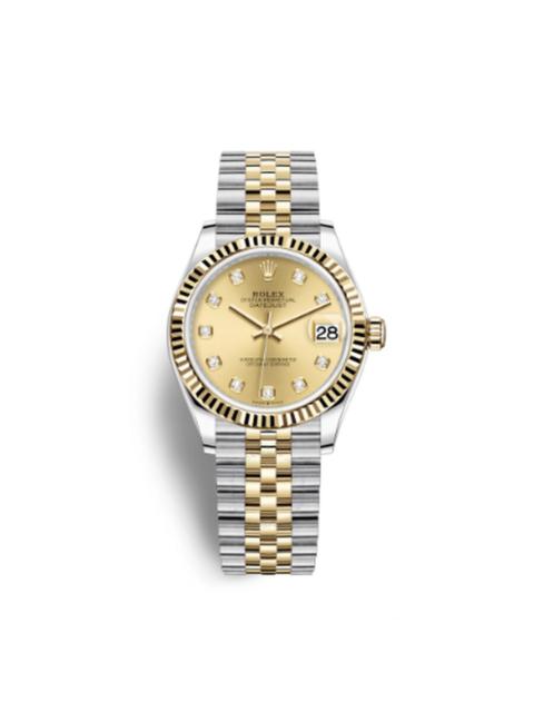 ROLEX Rolex Datejust 31 Champagne Diamond Dial Automatic Ladies Steel and 18kt Yellow Gold Jubilee Watch 2