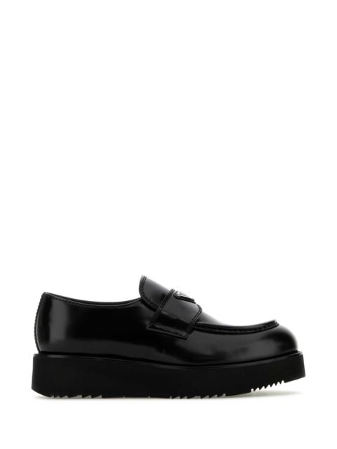 Prada Prada Men Black Leather Loafers