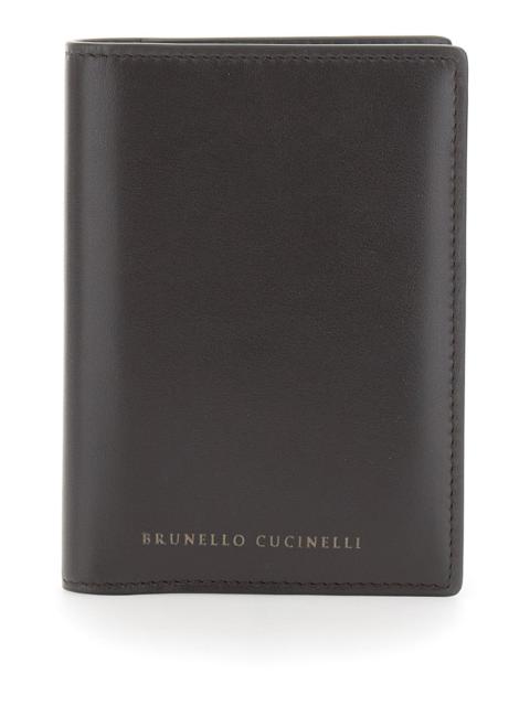 Brunello Cucinelli Brunello Cucinelli Women Brown Wallet With Logo Lettering On The Front In Leather For Women