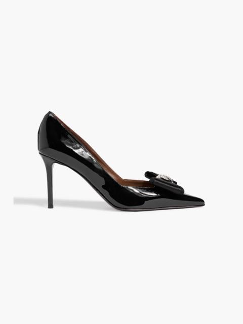 Giuseppe Zanotti Raquel 85 bow-detailed patent-leather pumps