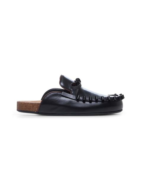J.W. ANDERSON - Jw Anderson Women Black Leather Ruffle Mules