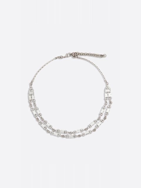 Alessandra Rich DOUBLE CRYSTAL NECKLACE