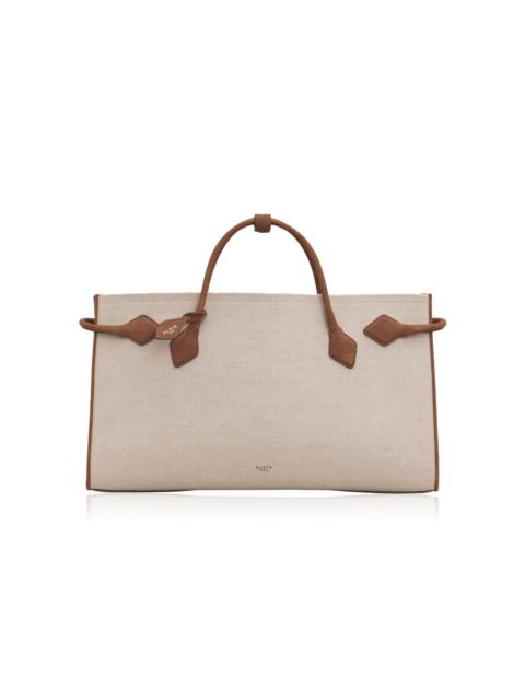 Alaïa Le Teckel Canvas Tote Bag neutral